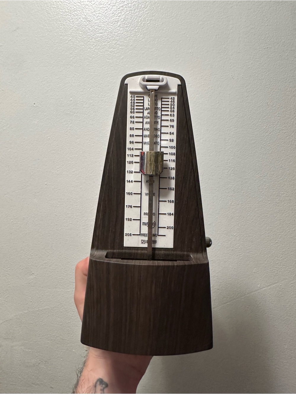 Musedo M-20 Mechanical Metronome Wood Grain 40-208 BPM Piano Music